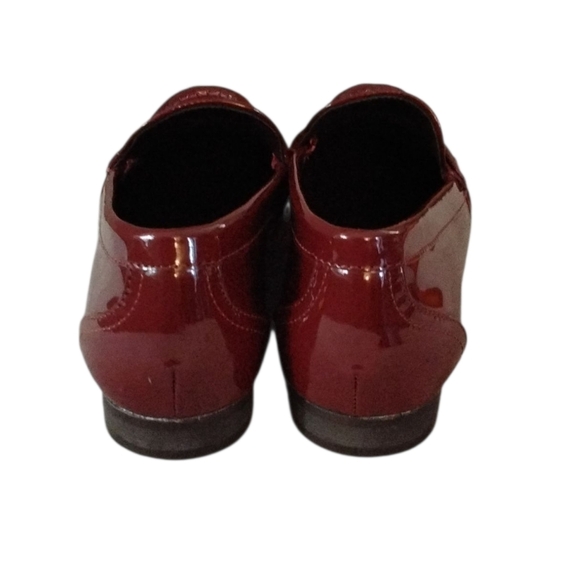 Zara Burgundy Patent Leather Loafers Size 6 - Picture 7 of 10